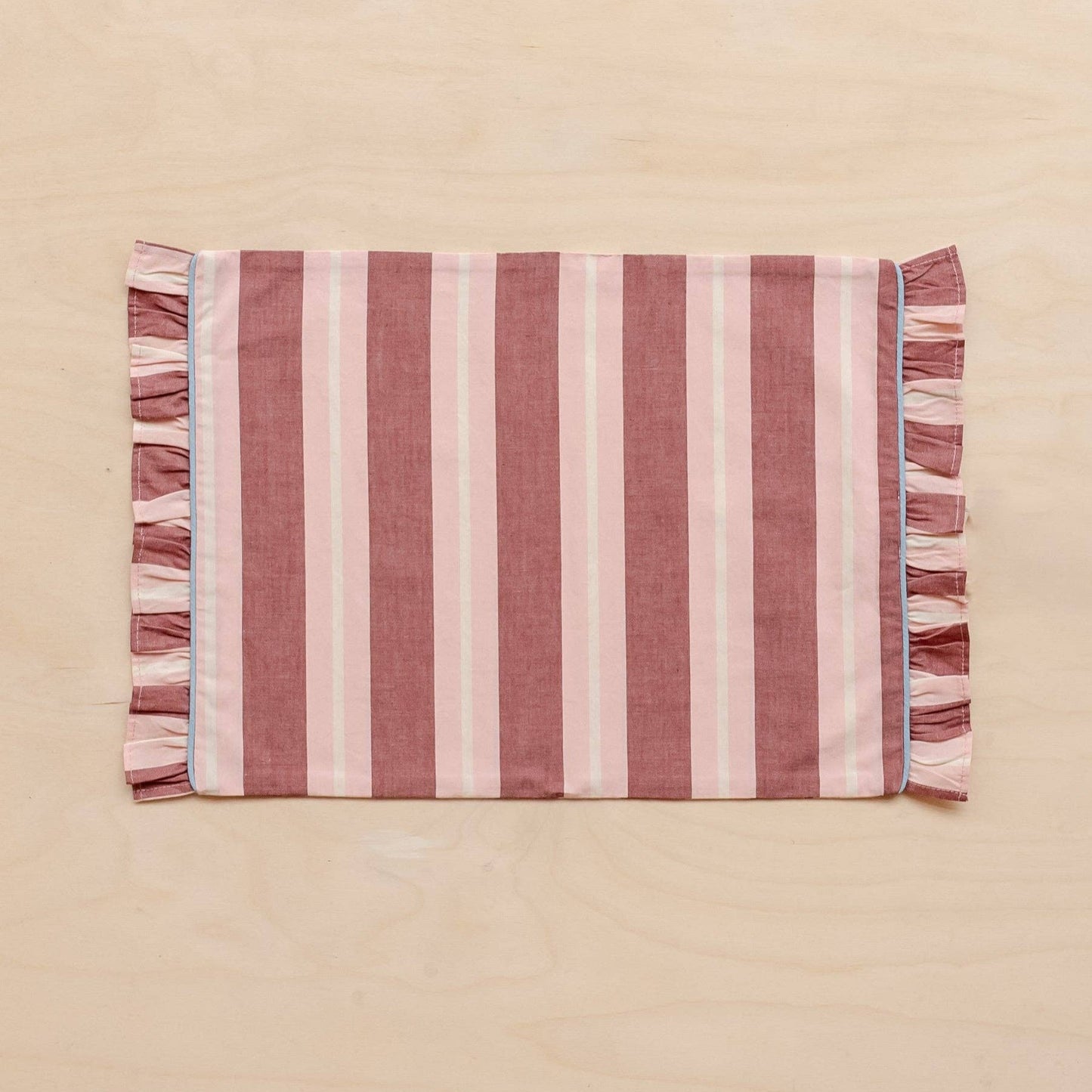 TBCo Cotton Placemats Set of 2 in Red Stripe