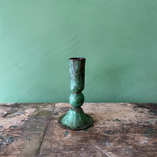 Green Metal Candle Holder for Taper Candles