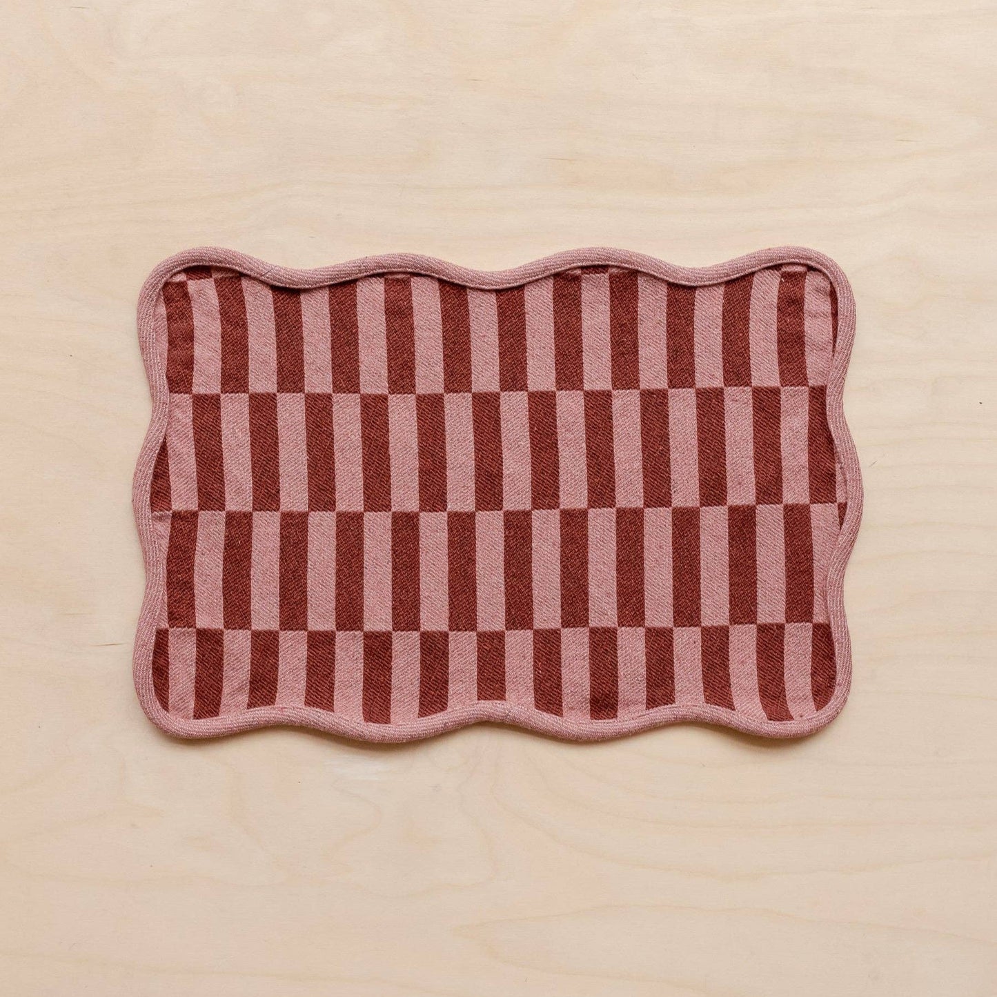 TBCo Cotton Placement Set of 2 in Rose Checkerboard